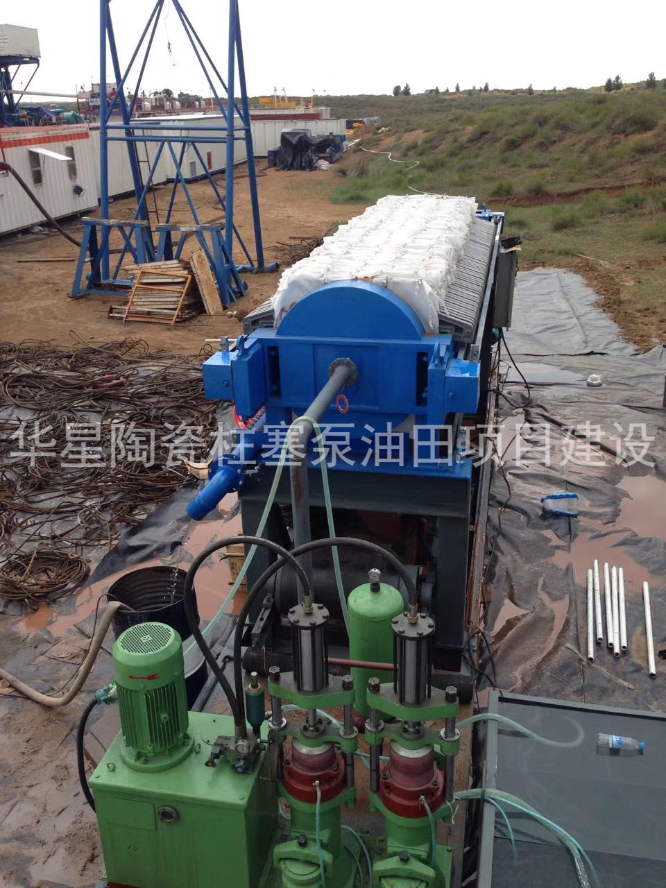 陶瓷柱塞泵使用現場(chǎng)油田項目建設